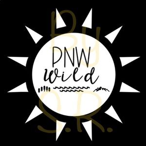 PNW Sun Trees Waves Mountains T-Shirt